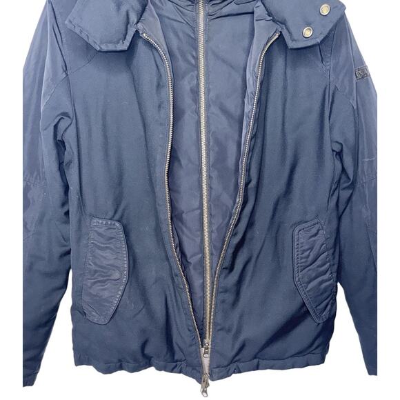 Men's‎ Emporio Armani Jeans Slim-Fit Navy Full Zip Down Jacket Size Small - Picture 4 of 11